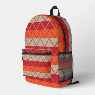 Farbenfrohes Chevron-Streifenmuster Bedruckter Rucksack