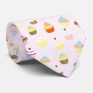 Farbenfrohes Cupcake-Muster Krawatte