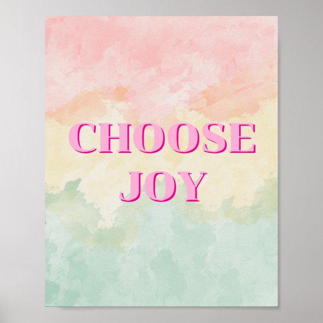 Farbenfrohes Design, Choose Joy Poster  (Vorne)