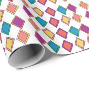 Farbenfrohes Diamant-Geometrisches Muster Geschenkpapier