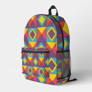 Farbenfrohes Diamantdreieck Geometrisch  Bedruckter Rucksack