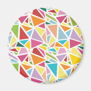 Farbenfrohes Dreiecke-Muster 2 Magnet