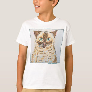 Farbenfrohes, eigenwilliges Katzenporträt T-Shirt