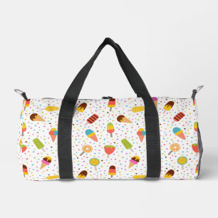 Farbenfrohes Eis und Konfetti-Muster Duffle Bag