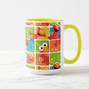 Farbenfrohes Elmo-Rastermuster Tasse