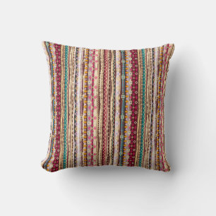 Farbenfrohes ethnisches Boho-Stammesmuster Kissen