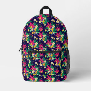 Farbenfrohes exotisches Blumen-Blatt-Muster-23021 Bedruckter Rucksack