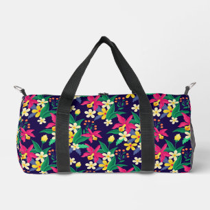 Farbenfrohes exotisches Blumen-Blatt-Muster-23021 Duffle Bag