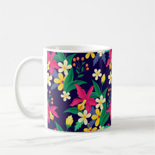 Farbenfrohes exotisches Blumenmuster-23021 Kaffeetasse