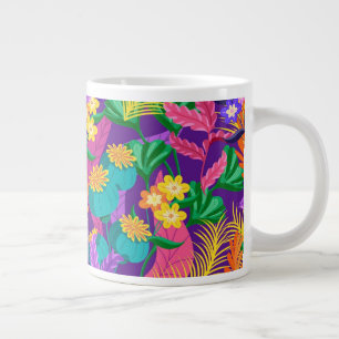 Farbenfrohes exotisches Blumenmuster-23148 Jumbo-Tasse