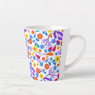Farbenfrohes exotisches Blumenmuster-23165 Milchtasse