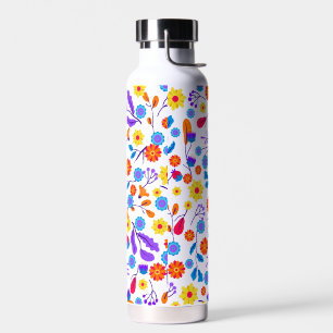 Farbenfrohes exotisches Blumenmuster-23165 Trinkflasche