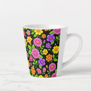 Farbenfrohes exotisches Blumenmuster-35681 Milchtasse