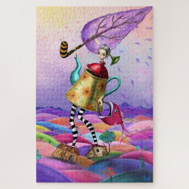 Farbenfrohes Fantasy-Puzzle (Vertikal)