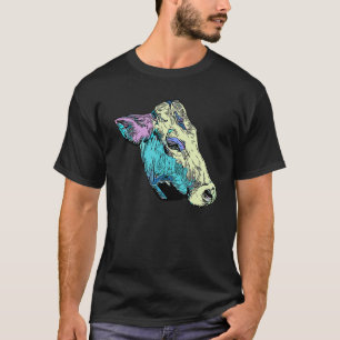 Farbenfrohes Farmer Tier Grafik- Motiv mit  T-Shirt