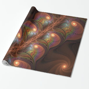 Farbenfrohes fluoreszierendes abstraktes trippiges geschenkpapier