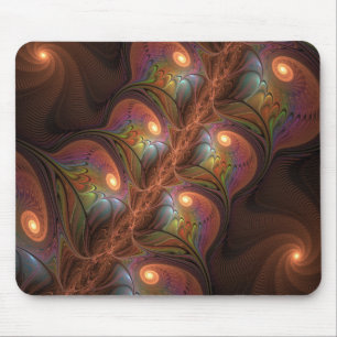 Farbenfrohes fluoreszierendes abstraktes trippiges mousepad