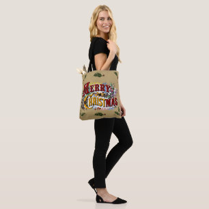 Farbenfrohes Frohe Weihnachten 1876 Tasche
