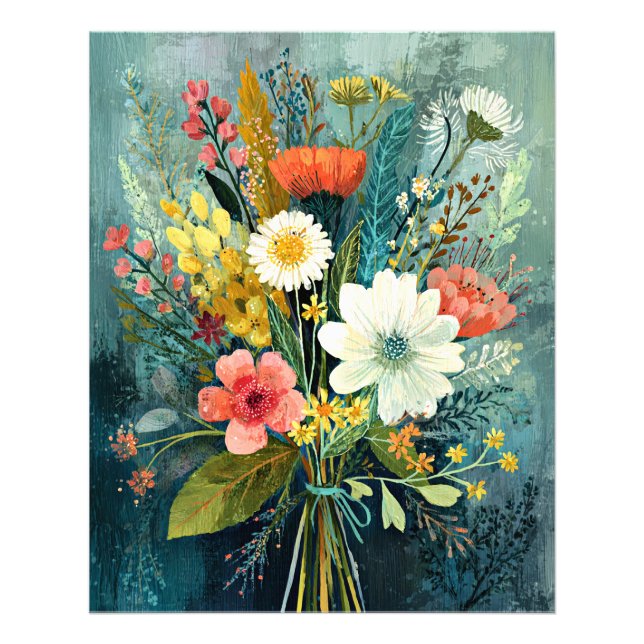 Farbenfrohes Frühlingsbouquet Fotodruck (Vorne)