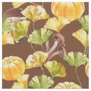 Farbenfrohes gemütliches Herbst-Aquarellmuster Stoff