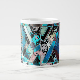 Farbenfrohes geometrisches abstraktes Muster Jumbo-Tasse