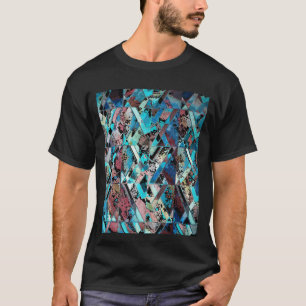 Farbenfrohes geometrisches abstraktes Muster T-Shirt