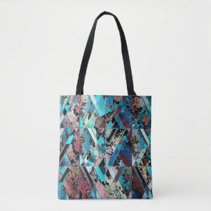 Farbenfrohes geometrisches abstraktes Muster Tasche