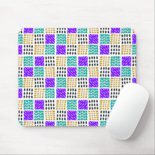 Farbenfrohes geometrisches abstraktes Quadratmuste Mousepad