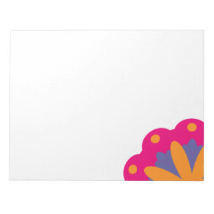 Farbenfrohes geometrisches Blumendesign Notizblock