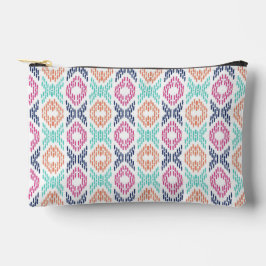 Farbenfrohes, geometrisches, ikat-artiges vertikal zubehörtasche