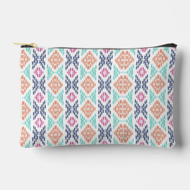 Farbenfrohes geometrisches Ikat-Style-Vertikalmust Zubehörtasche