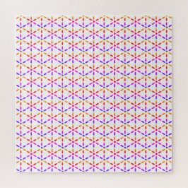 Farbenfrohes geometrisches Muster auf Weiß