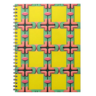 Farbenfrohes geometrisches Muster mit symmetrische Notizblock