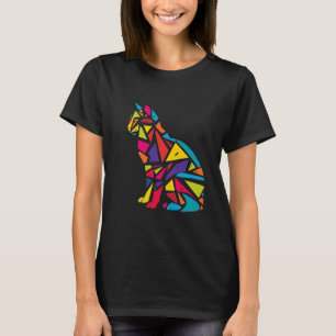 Farbenfrohes geometrisches Tier T-Shirt