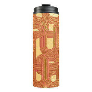 Farbenfrohes geometrisches vintage-abstraktes Must Thermosbecher