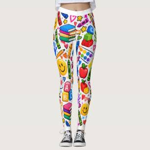 Farbenfrohes Geschenkpapier für den Klassenraum vo Leggings