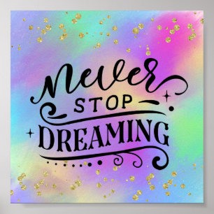 Farbenfrohes Gold gesprenkeltes Inspirationsposter Poster