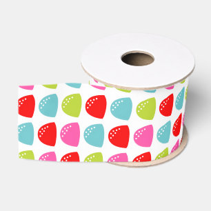 Farbenfrohes Gummibärchen-Muster – Retro-Süßigkeit Ripsband