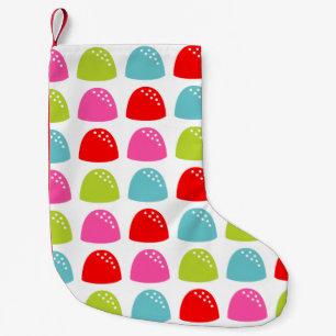 Farbenfrohes Gummibonbon-Muster – Retro-Süßigkeite Kleiner Weihnachtsstrumpf