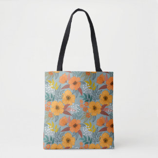 Farbenfrohes Handgemaltes Blumenmuster Tasche