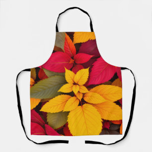 Farbenfrohes Herbstlaub Botanisches Design Schürze