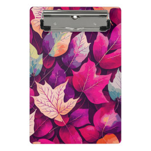 Farbenfrohes Herbstlaub-Muster-68218 Mini Klemmbrett
