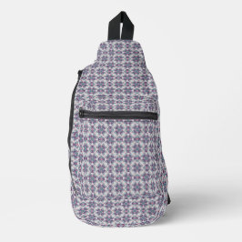 Farbenfrohes Ikat-Blumenmotiv-Muster Crossbody Bag