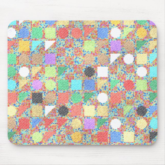 Farbenfrohes Jackuard-Strickmuster  Mousepad (Vorne)