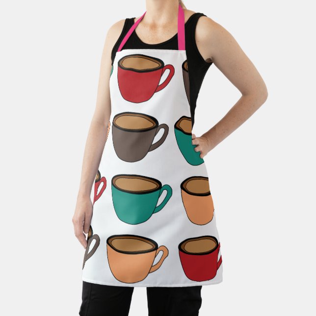Farbenfrohes Kaffeetassenmuster Schürze (InSitu)