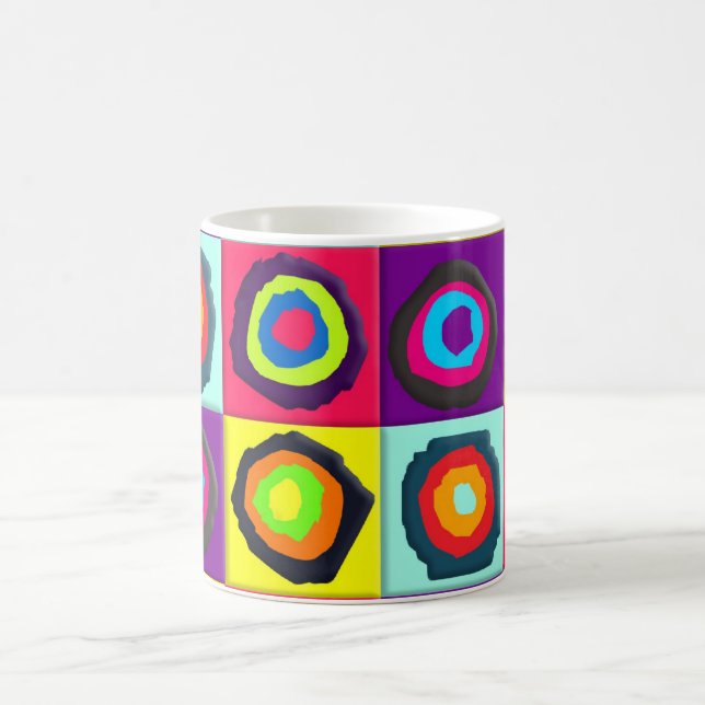 Farbenfrohes Kreis-Muster Kaffeetasse (Mittel)