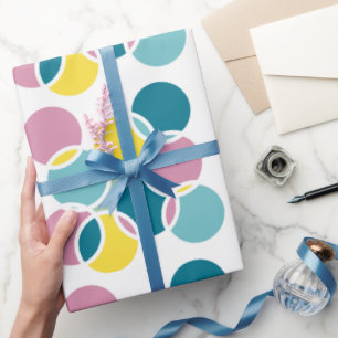 Farbenfrohes Kreisdesign – Lustiger geometrischer  Geschenkpapier