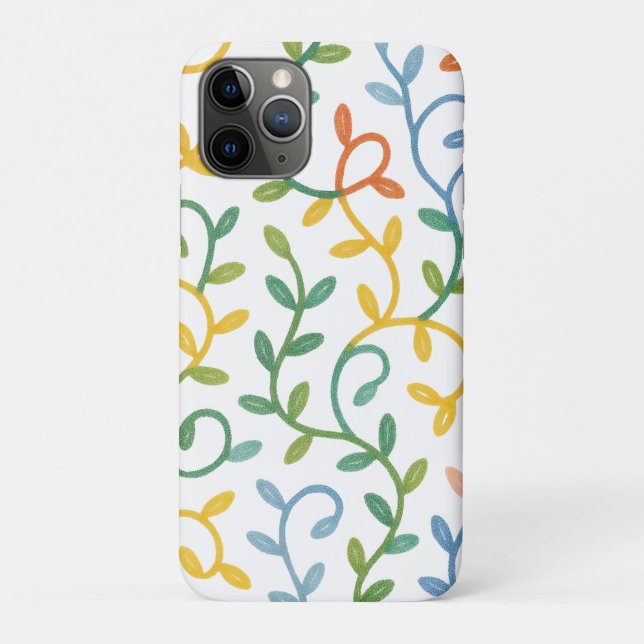 farbenfrohes Laubmuster Case-Mate iPhone Hülle (Rückseite)