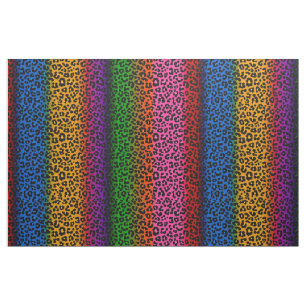 Farbenfrohes Leoparden-Tierdruck-Design Stoff
