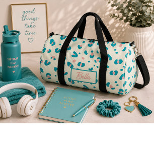 Farbenfrohes Leopardenmuster Duffle Bag